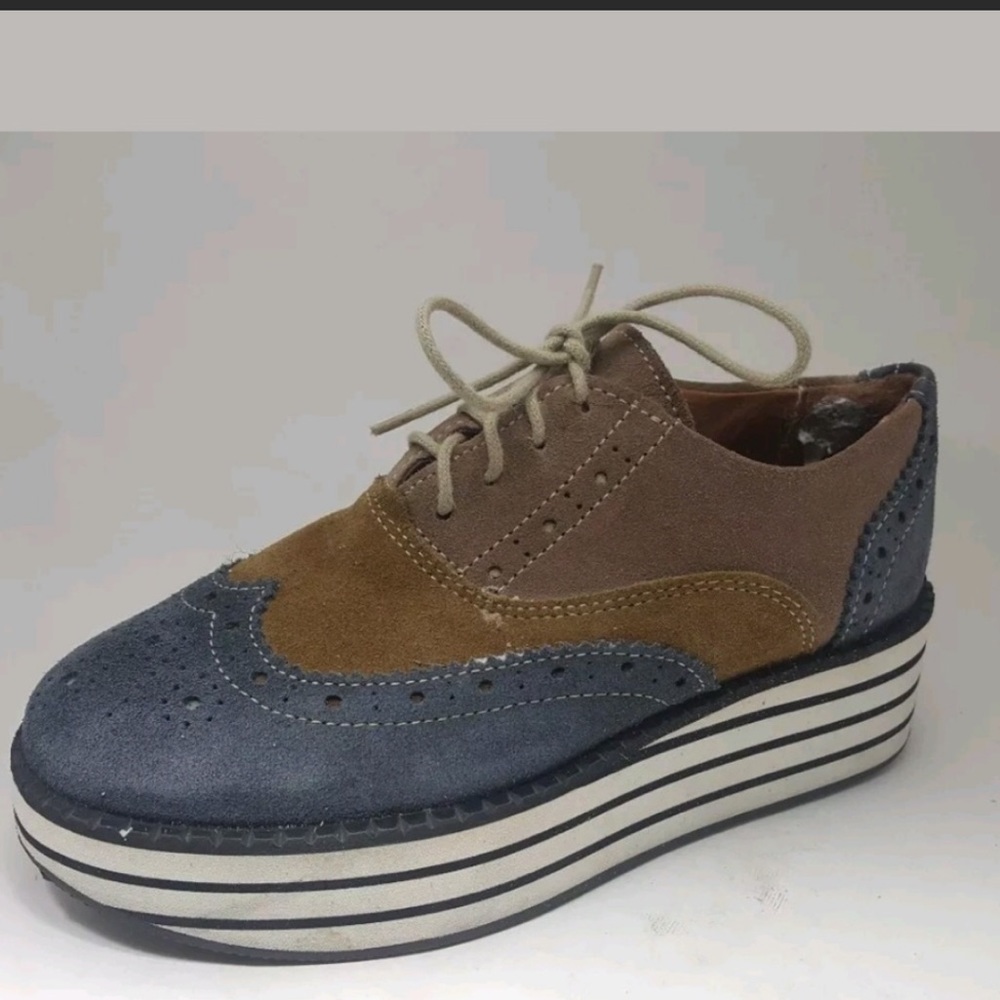 Oxford suede creeped platforms
